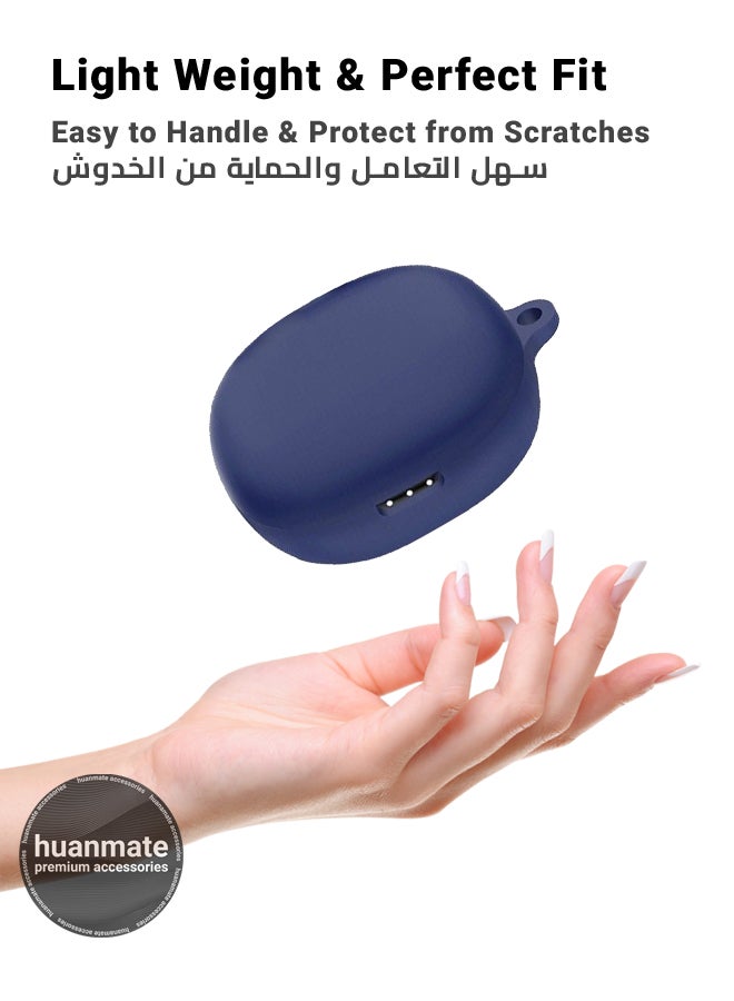 huanmate Anker SoundCore Life P3 Silicone Case Cover - Dark Blue - Made with Soft Silicone, Lightweight & Durable - Stylish Design, Accurate Cut-outs, Easy Installation & Removal - Image 3