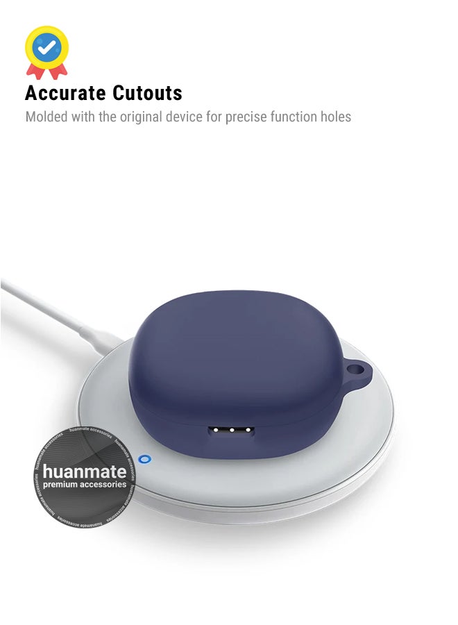 huanmate Anker SoundCore Life P3 Silicone Case Cover - Dark Blue - Made with Soft Silicone, Lightweight & Durable - Stylish Design, Accurate Cut-outs, Easy Installation & Removal - Image 5