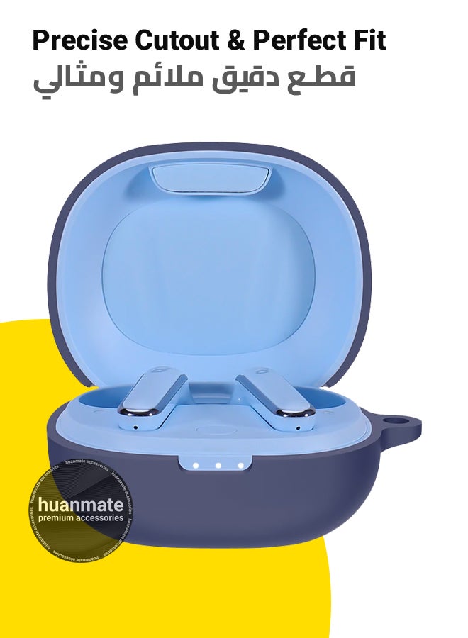 huanmate Anker SoundCore Life P3 Silicone Case Cover - Dark Blue - Made with Soft Silicone, Lightweight & Durable - Stylish Design, Accurate Cut-outs, Easy Installation & Removal - Image 2