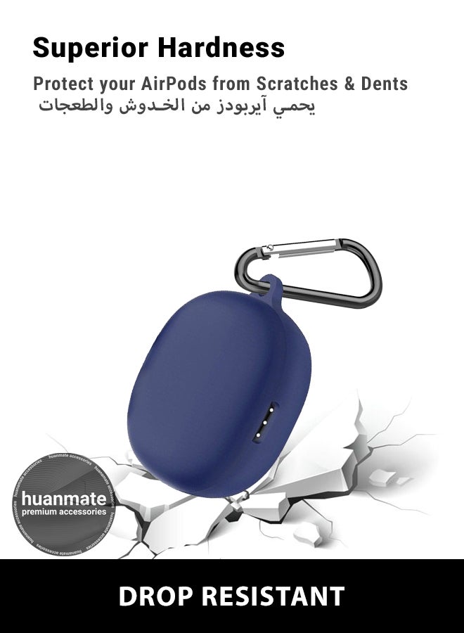 huanmate Anker SoundCore Life P3 Silicone Case Cover - Dark Blue - Made with Soft Silicone, Lightweight & Durable - Stylish Design, Accurate Cut-outs, Easy Installation & Removal - Image 4