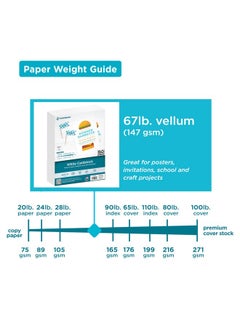 PrintWorks Printworks White Cardstock, Standard, 67 lb. Vellum, 92 Bright, 250 sheets, 8.5 x 11, For Office, Home & School Printing, Craft Projects (00564)  - Image 5