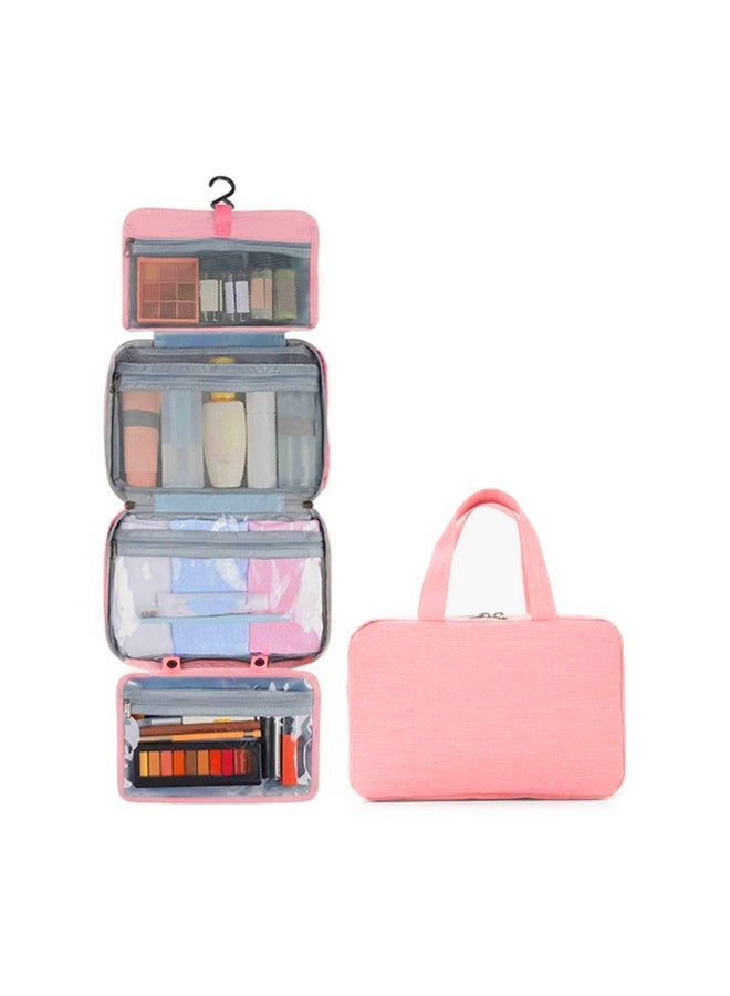 Large Capacity Travel Toiletry Bag with Dry/Wet Separation - Portable, Foldable Makeup Organizer with Zip Closure and Top Handle - Image 1