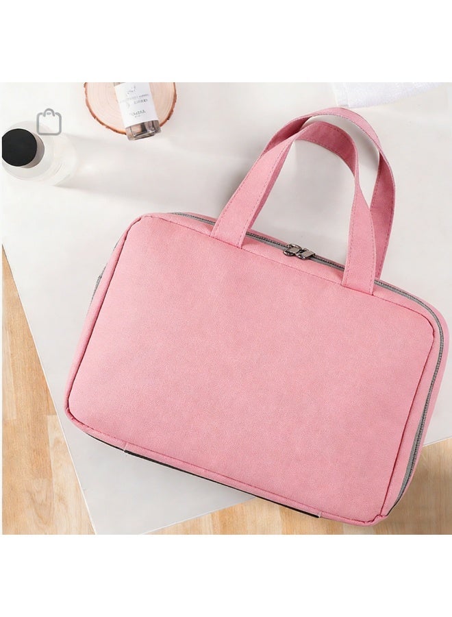 Large Capacity Travel Toiletry Bag with Dry/Wet Separation - Portable, Foldable Makeup Organizer with Zip Closure and Top Handle - Image 3