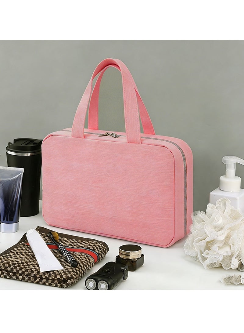 Large Capacity Travel Toiletry Bag with Dry/Wet Separation - Portable, Foldable Makeup Organizer with Zip Closure and Top Handle - Image 5