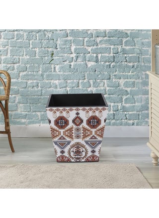 Wooden Multicolour 8 litres Open Waste dry Dustbin For Home and Office By Reinvention Factory in Folk Ornament Design - pzsku/ZBFB5EBC5758D9B13B06BZ/45/1746563821/40af2b58-948a-45b0-af69-78c940b9aa34