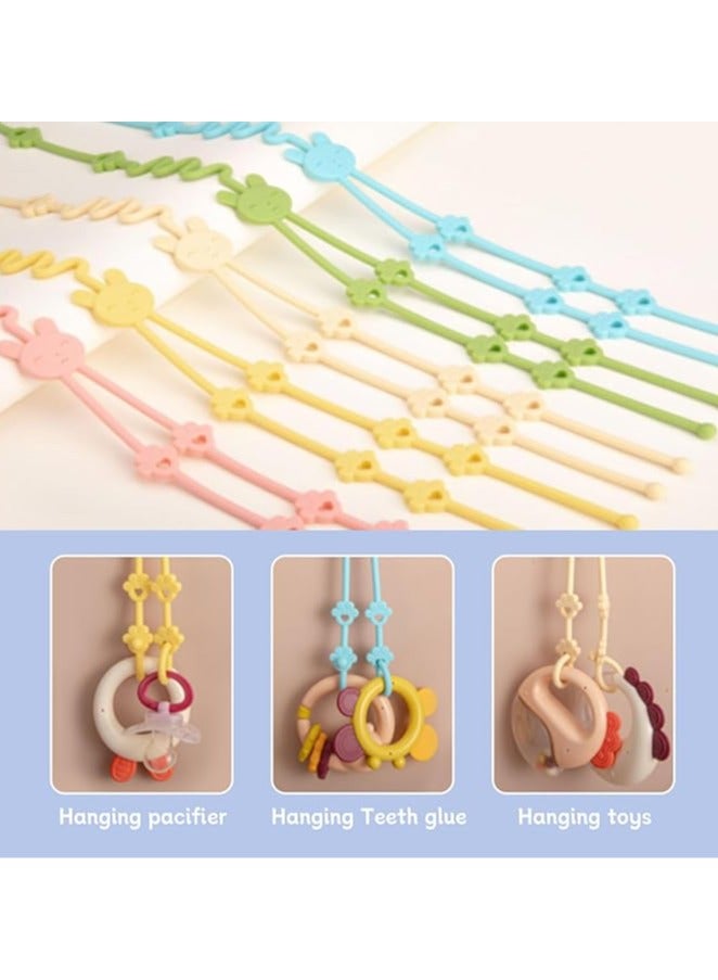 4 قطع من احزمة العاب الاطفال قابلة للتعديل لعربات الاطفال والكرسي العالي ومقعد السيارة وأسرّة الاطفال من ايوانز فايندز، عضاضة متعددة الاستخدامات وحامل العاب للاطفال الصغار، مستلزمات السفر، امنة للغسل - Image 5