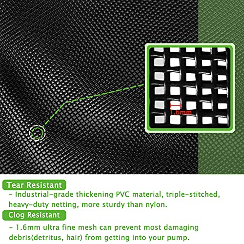 Hecaty 24" x 26" Upgrade Large Pump Barrier Bag, Pond Filter Box, Black Media Bag Pump Mesh Bag (24" x 26", Black) - Image 3