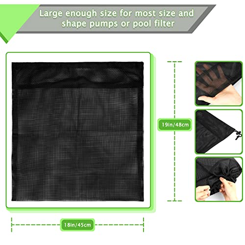 Hecaty 24" x 26" Upgrade Large Pump Barrier Bag, Pond Filter Box, Black Media Bag Pump Mesh Bag (24" x 26", Black) - Image 2