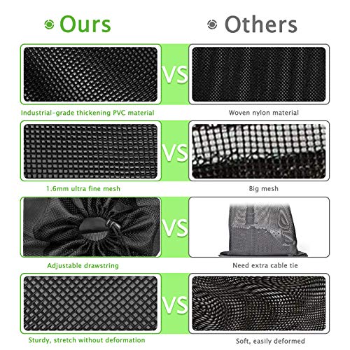 Hecaty 24" x 26" Upgrade Large Pump Barrier Bag, Pond Filter Box, Black Media Bag Pump Mesh Bag (24" x 26", Black) - Image 5