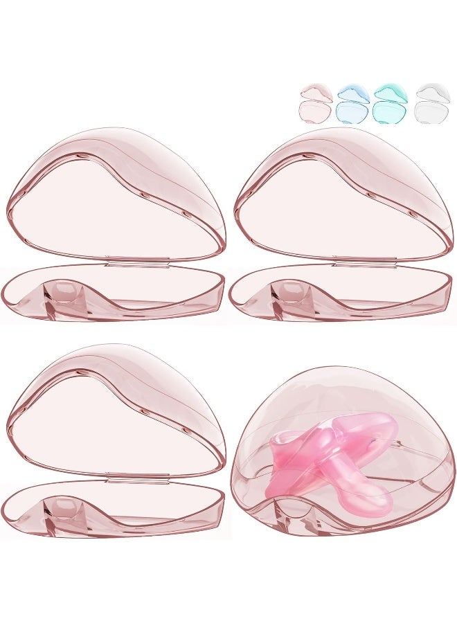 Smlpuame Pacifier Case, 4 Pack BPA Free Pacifier Holder Case, Transparent Container Box for Baby Binky - Image 1