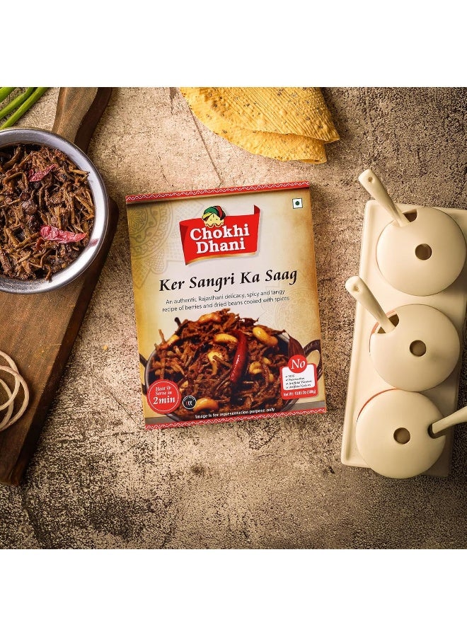 Chokhi Dhani Ker Sangri Ka Saag 300 gm | Ready to Eat Meal | Just Heat & Eat | Microwave | Stove Top or Hot Water | Ready in 2 Minutes - Image 3