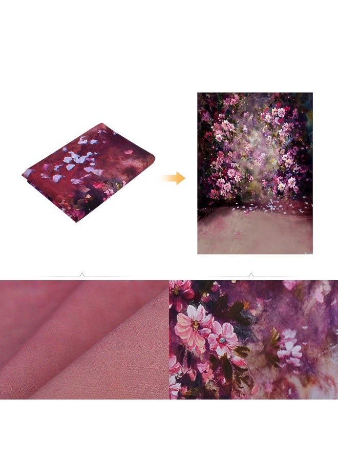 ANDOER 1.5* 2.1m/5* 7ft Flower Wall Photography Background Painting Style Wedding Backdrop Photo Studio Pros - Image 5