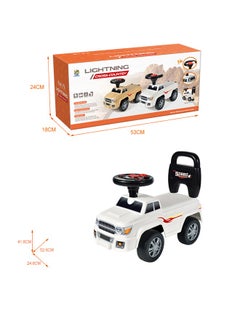 Galaxy Toys سيارة كروزر للأطفال - تصميم متعدد الوظائف للطرق الوعرة مع أصوات وأضواء تفاعلية، آمنة ودائمة، لعبة دفع للأطفال بعمر 1-3 سنوات | أبيض  - Image 1