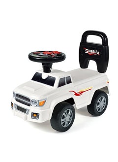 Galaxy Toys سيارة كروزر للأطفال - تصميم متعدد الوظائف للطرق الوعرة مع أصوات وأضواء تفاعلية، آمنة ودائمة، لعبة دفع للأطفال بعمر 1-3 سنوات | أبيض  - Image 2