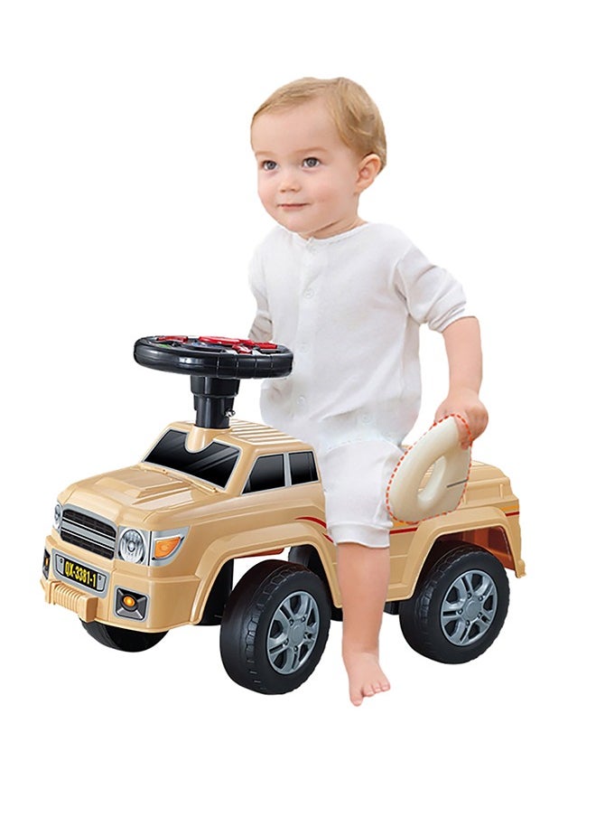 Galaxy Toys - سيارة كروزر للأطفال - تصميم متعدد الوظائف للطرق الوعرة مع أصوات وأضواء تفاعلية، آمنة ودائمة، لعبة دفع للأطفال بعمر 1-3 سنوات | أبيض - Image 1