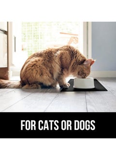 Gorilla Grip 100% Waterproof Raised Edge Bpa Free Silicone Pet Feeding Mat, Dog Cat Food Mats Contain Spills Protects Floors, Placemats For Cats And Dogs Water Bowl, Pets Accessories 16X10, Black  - Image 5