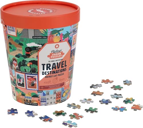 Ridley's Ridleys 50 AweInspiring Travel Destinations Bucket List 1000Piece Puzzle Unique Art Style for Travel Lovers Room Dcor After Completion - Image 5