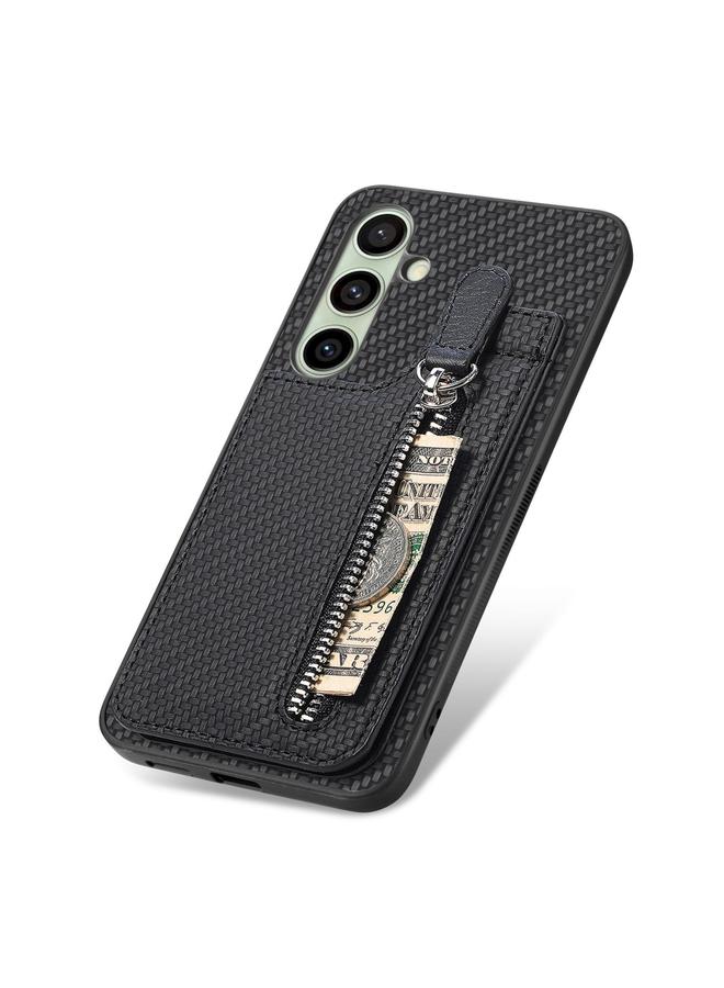 S-TOP Case For Samsung Galaxy A56 5G Carbon Fiber Vertical Flip Zipper Phone Case - Image 5
