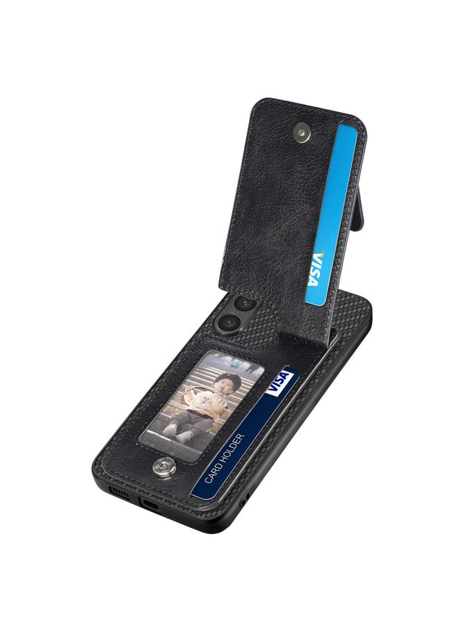 S-TOP Case For Samsung Galaxy A56 5G Carbon Fiber Vertical Flip Zipper Phone Case - Image 4