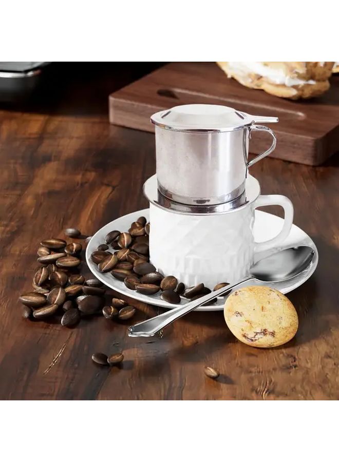1pc Stainless Steel Vietnamese Coffee Drip Pot Leak Proof Filter Easy To Use Pour Over Coffee Maker For Home Brewing Durable Manual Coffee Tool Ideal Gift For Coffee Lovers On Fathers Day Christmas Summer Holidays - Image 2