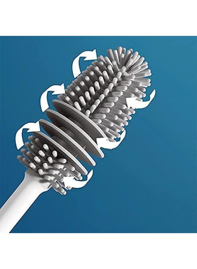 Narrow Neck Bottle Brush – Multi-Purpose Cleaning Brush for Hydro Flask, Vacuum Sports Bottles, Vases, and Glassware – Durable Bristles, Easy Grip Handle (Multi Color, Pack of 1) - Image 2