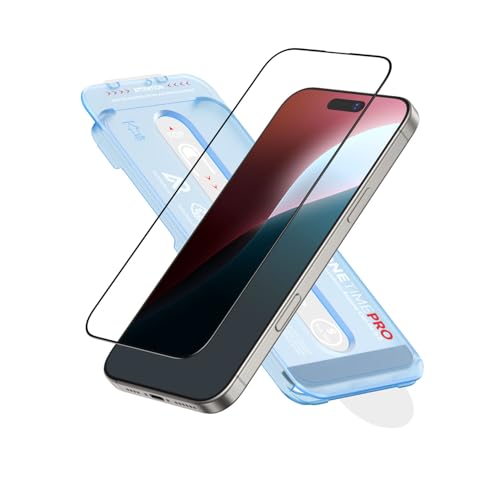 FLOLAB NanoArmour ONETIME PRO for iPhone 16 Screen Protector AntiReflective PolarSpectra AntiRainbow Tempered Glass Ultra Clear Infinity Edge Easy Install DustFree Scratch Resistant - Image 1
