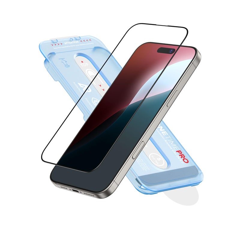 FLOLAB NanoArmour ONETIME PRO for iPhone 16 Screen Protector AntiReflective PolarSpectra AntiRainbow Tempered Glass Ultra Clear Infinity Edge Easy Install DustFree Scratch Resistant - Image 2