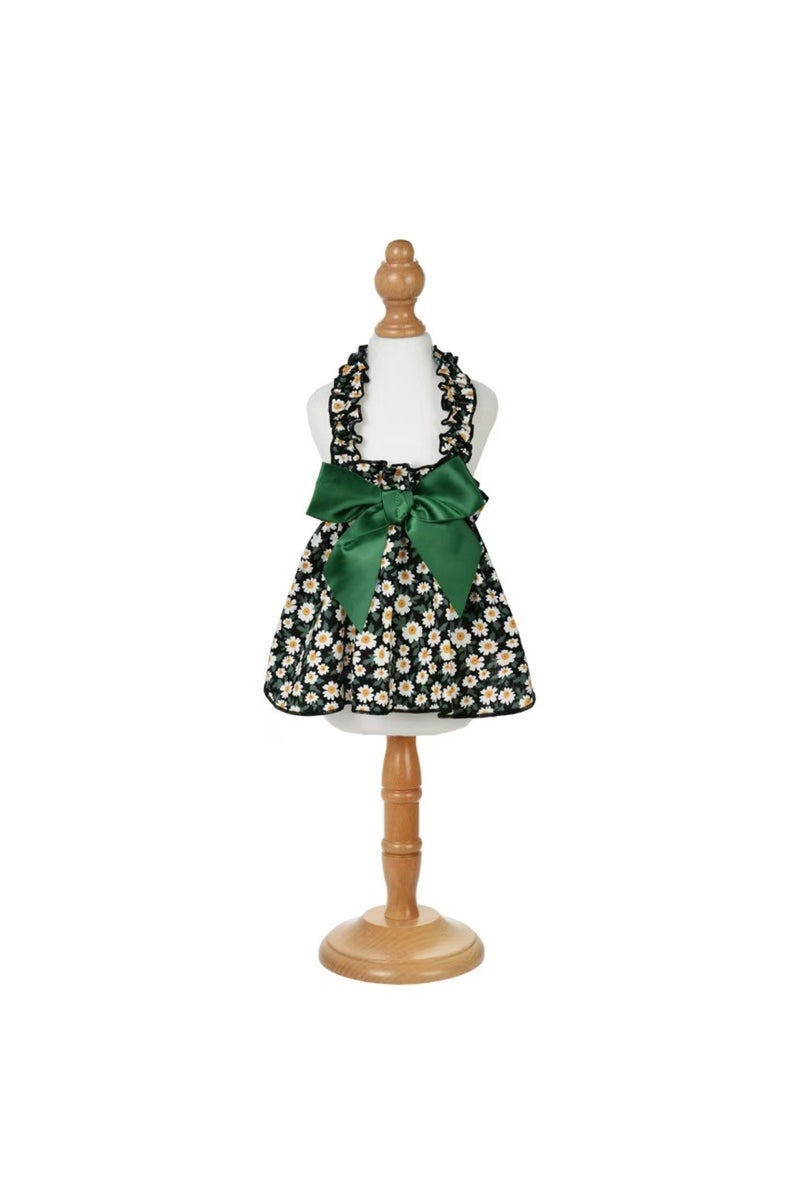 erorex M Cyan Flower Fashion Cat Pet Dog Dress Sleeveless Cyan Flower Slim Style Cat Princess Dog Dresses S - Image 4