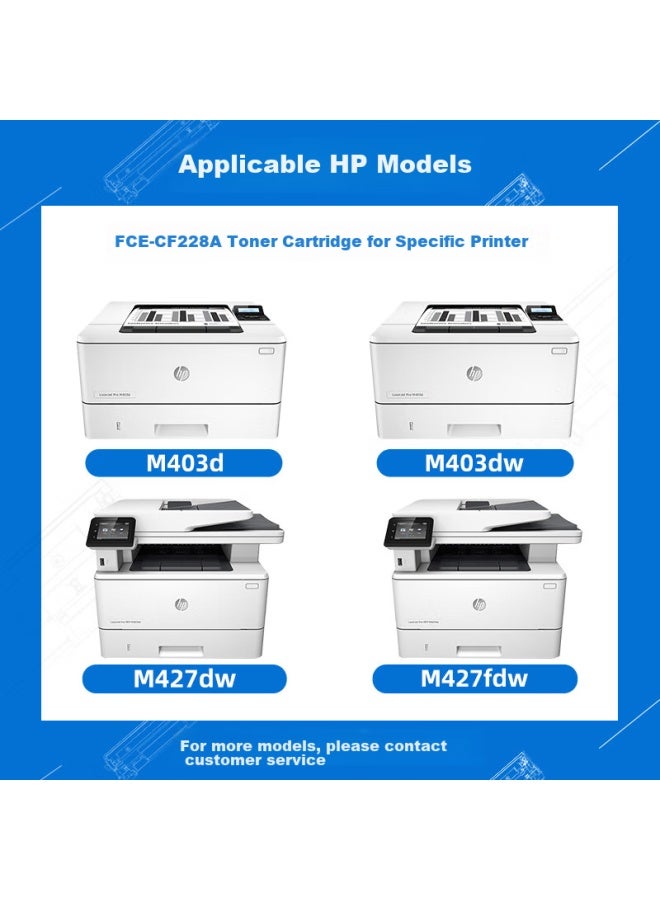 Fusica M427dw Toner Cartridge Fce-cf228a Toner Cartridge 28a Compatible With Hp Original Laserjet Pro M403d/n/dn/dw M427fdn/fdw Printer Toner Cartridge Black - Image 2