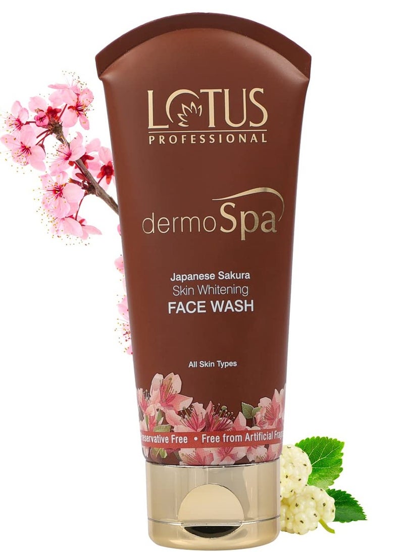 Lotus Professional Lotus Professional DermoSpa Japanese Sakura Skin Whitening Face Wash All skin Types Preservative Free 80 g  - Image 1