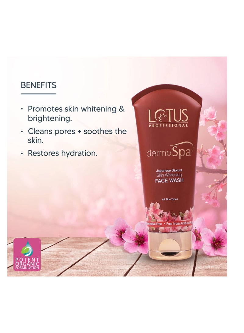 Lotus Professional Lotus Professional DermoSpa Japanese Sakura Skin Whitening Face Wash All skin Types Preservative Free 80 g  - Image 2