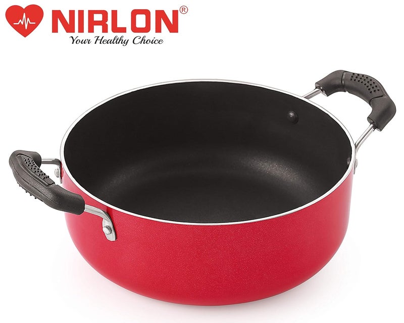 Nirlon Non Stick Aluminium Gas Compatible Casserole/Biryani Pot/Rice Pot, 20cm - 2.1 LTR (Nonstick PFOA Free, Non-Toxic, Food Grade Quality)[3_ mm_Classic_CS12] - Image 3