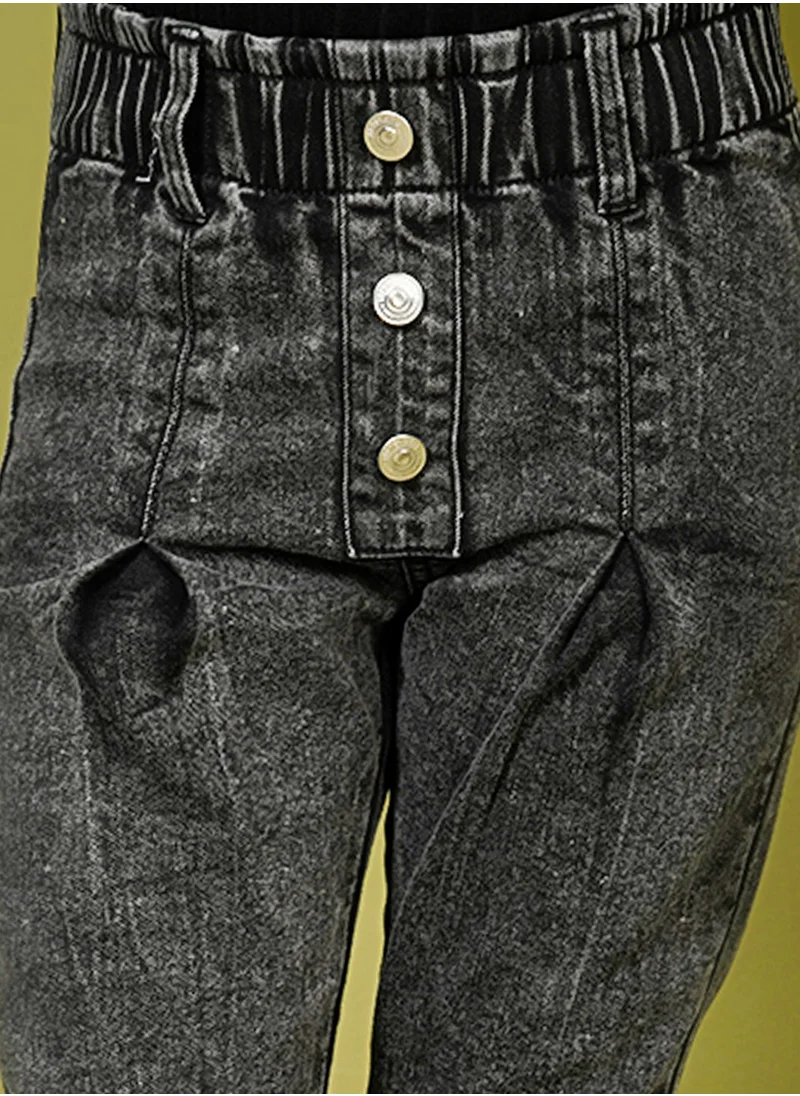 LILPICKS Paper Bag Waist Slim Fit Jeans