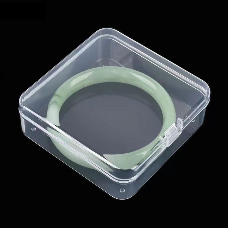 DKAOVH 5 Pack Clear Plastic Beads Storage Containers Box with Hinged Lid for Beads and More (3.3 x 3.3 x 1.1 Inch) - Image 4