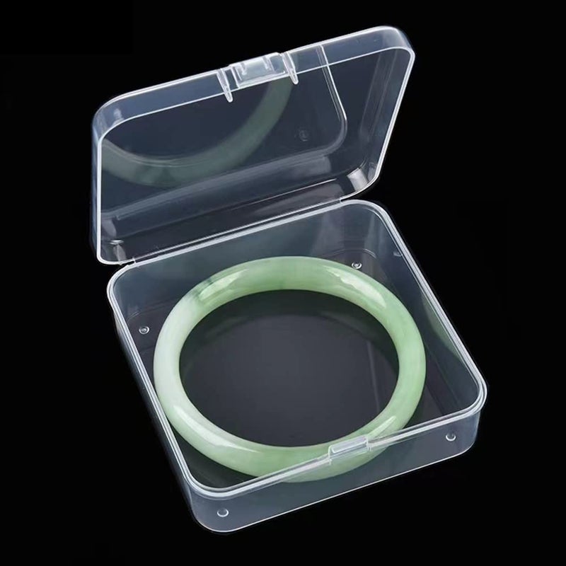 DKAOVH 5 Pack Clear Plastic Beads Storage Containers Box with Hinged Lid for Beads and More (3.3 x 3.3 x 1.1 Inch) - Image 5