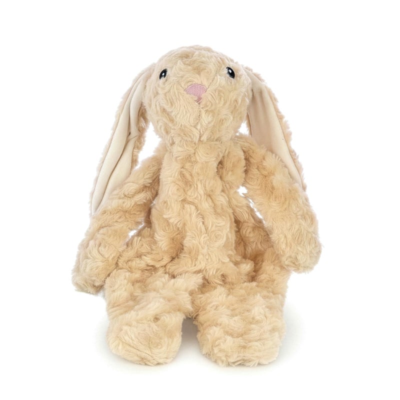 Pet Lou Floppy Rabbit Plush Dog Toy with Squeaker and Crinkle Paper Stuffingless Dog Chew Toys 19 Inch Durable Plush Dog Toys for Medium and Large Dogs Tan - Image 2