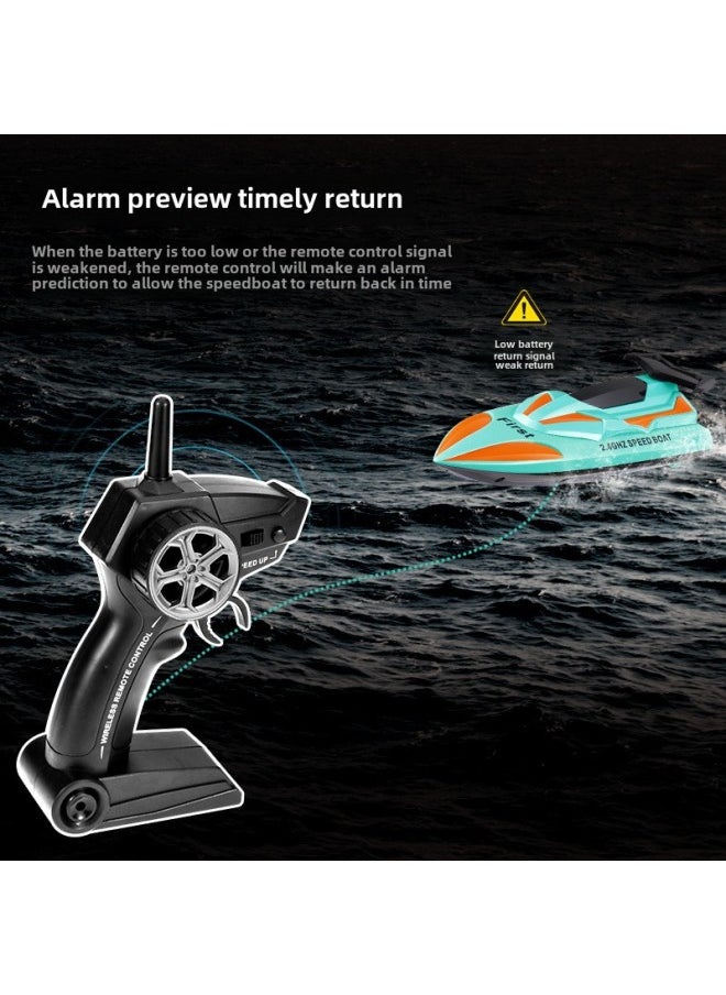 Generic - High-speed Remote Control Speedboat 2.4G Water Remote Control Toy Double Propeller Children Wireless Electric Remote Control Boat-Color:658-48 Sky Blue [english Window Color Box] - Image 1