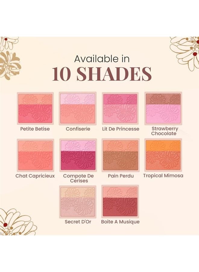 Paul & Joe Pressed Blush Refill - Oil Absorbing Powder to Absorb Excess Oil - Formulated with Fitting Veil Powder to Smooth Skin's Appearance - Light Beige and Light Pink - Secret D'Or - 0.17 oz. 