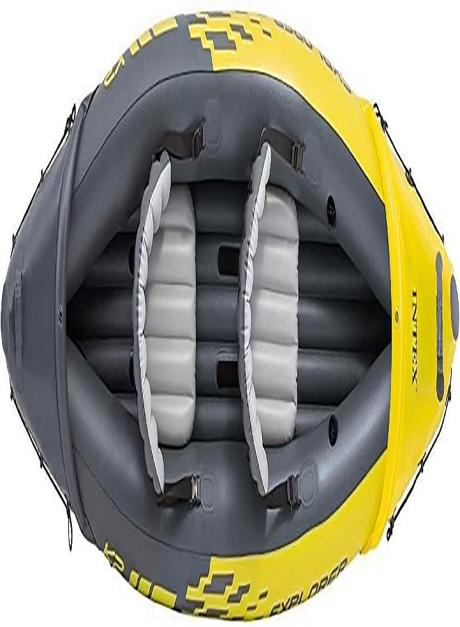 Intex 68307EP Explorer K2 Inflatable Kayak Set: Includes Deluxe 86in Aluminum Oars and High-Output Pump – SuperStrong PVC – Adjustable Seats with Backrest – 2-Person – 400lb Weight Capacity 16.25x13.50x23.13inch - Image 3