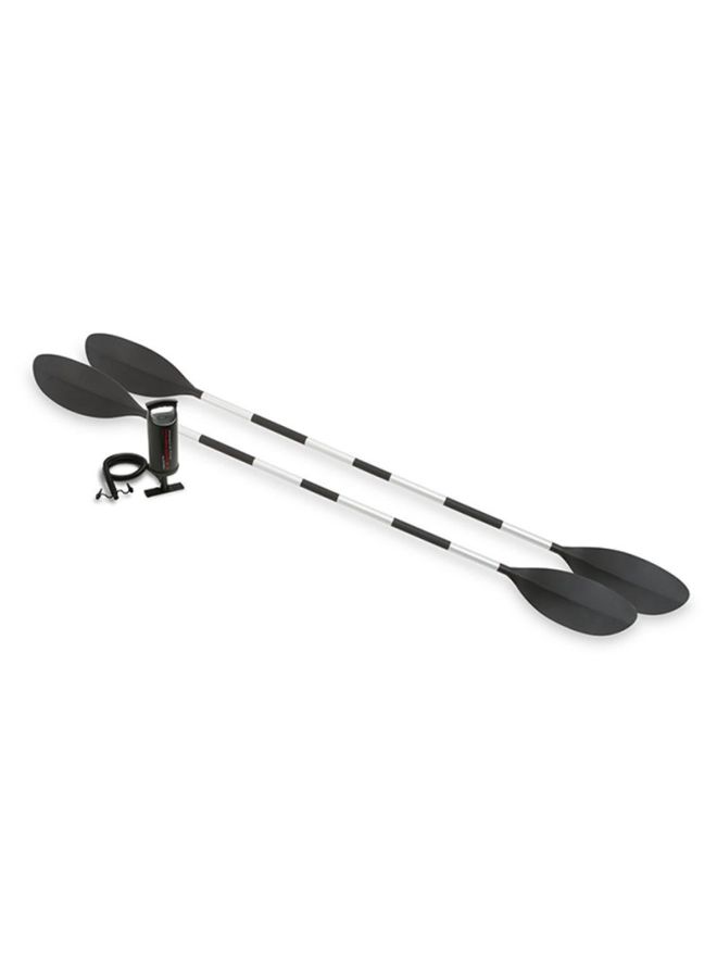 Intex 68307EP Explorer K2 Inflatable Kayak Set: Includes Deluxe 86in Aluminum Oars and High-Output Pump – SuperStrong PVC – Adjustable Seats with Backrest – 2-Person – 400lb Weight Capacity 16.25x13.50x23.13inch - Image 5