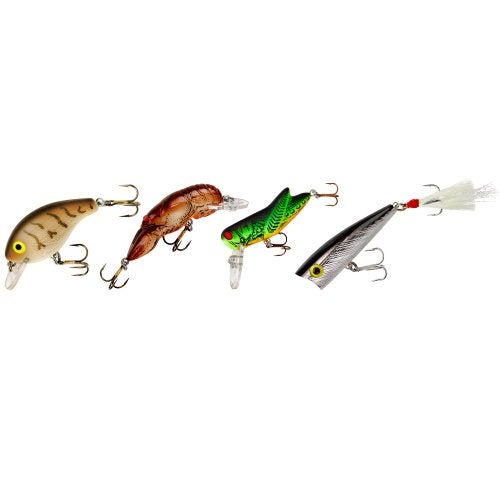 Rebel Lures Classic Critters Crankbait Fishing Lures 4-Pack, Includes 1 Teeny Pop-R, 1 Crickhopper, 1 Teeny Wee Crawfish, and 1 Teen Wee-R - Image 2