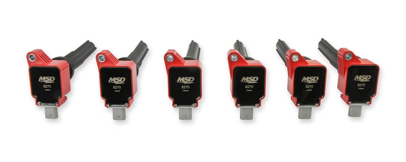 MSD 82706 Ignition Coils, Red, 6-Pack - Image 1