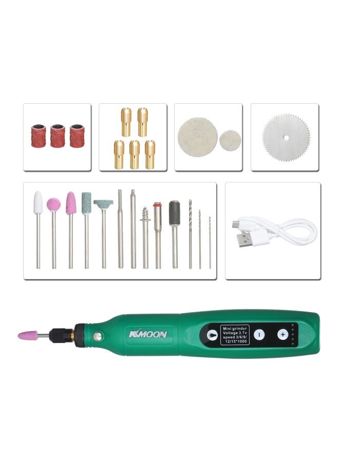 Mini Electric Engraving Tool With Attachments Green/Black/Pink 3.14x1.27inch - Image 5