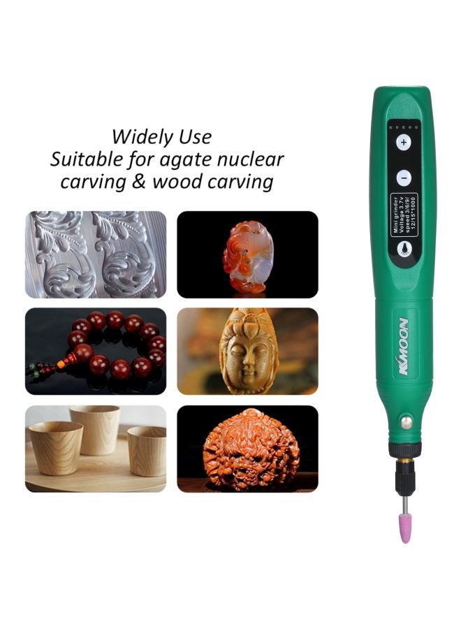 Mini Electric Engraving Tool With Attachments Green/Black/Pink 3.14x1.27inch - Image 3