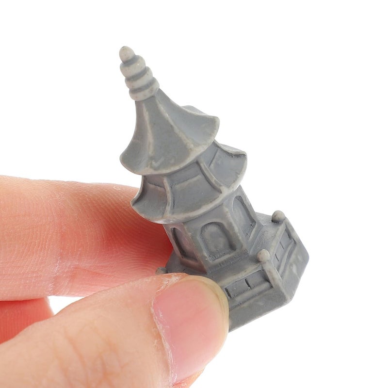 10Pcs Miniature Pagoda Statue Resin Bonsai Ornament For Indoor Garden Micro Landscape Decoration - Image 5