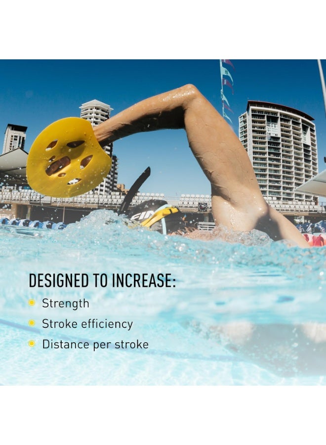 FINIS Manta Swim Training Paddles - Strapless Design for Stroke Technique - Floating Hand Paddles - Build Strength - Large - Image 4