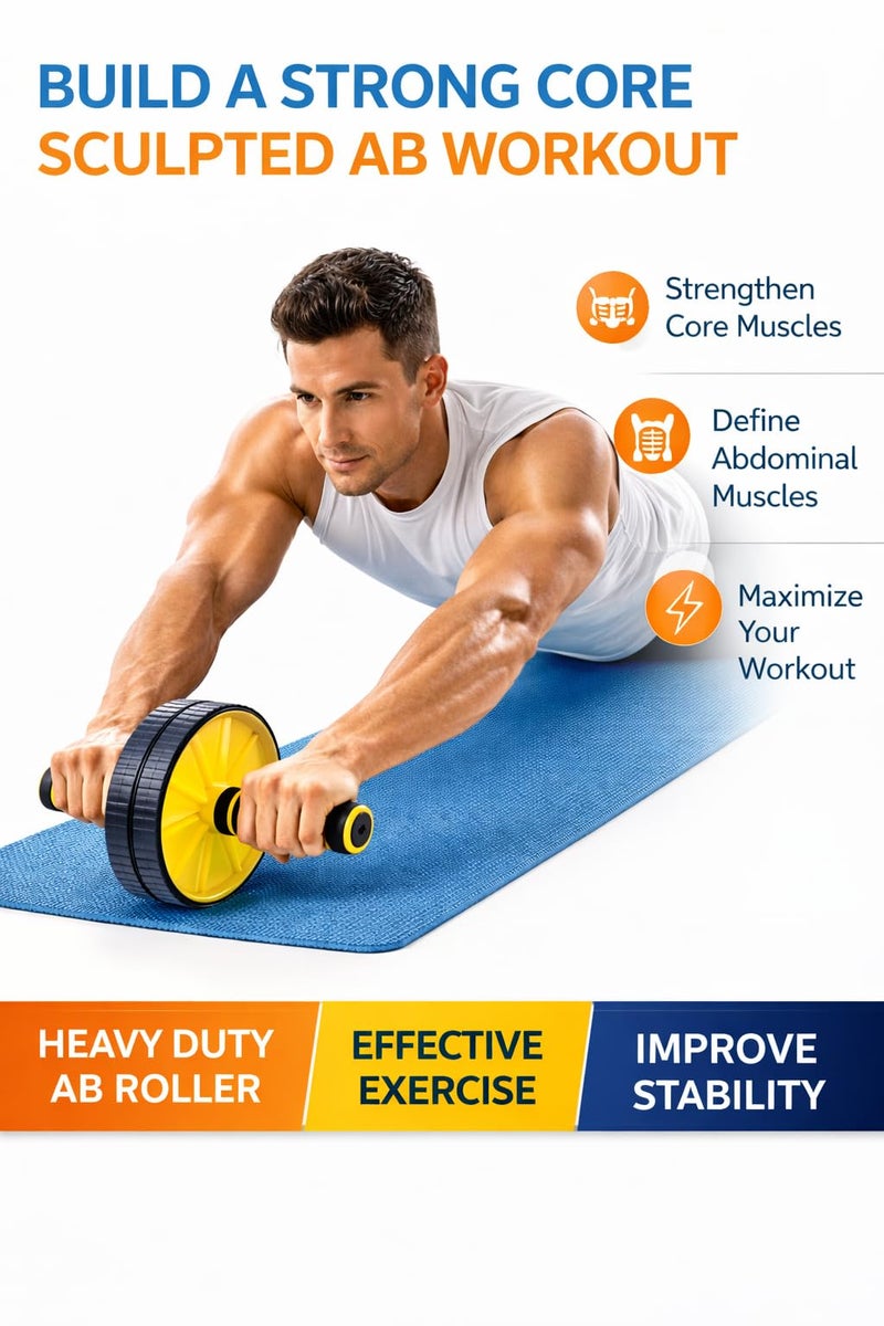 SUREFIT 4-in-1 Home Gym Fitness Kit – Double Spring Tummy Trimmer, Resistance Toning Tube, Ab Roller & Push-Up Bar – Full Body Workout Equipment – Maroon - Image 3