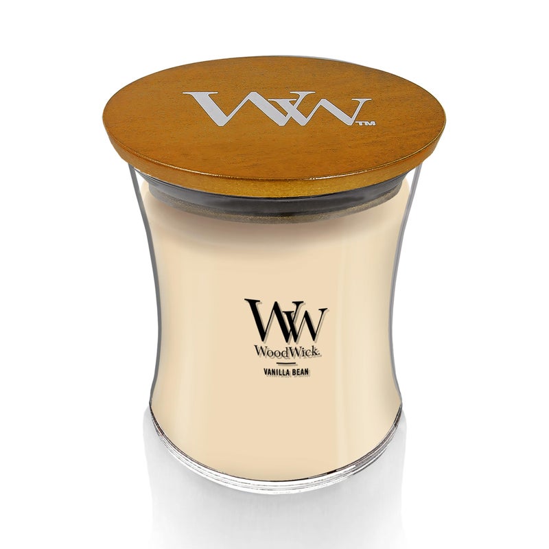 WoodWick Vanilla Bean Holiday Candle Gifts for Women and Men, 9.7 oz Medium Hourglass Candle with Crackling Wick - Image 2