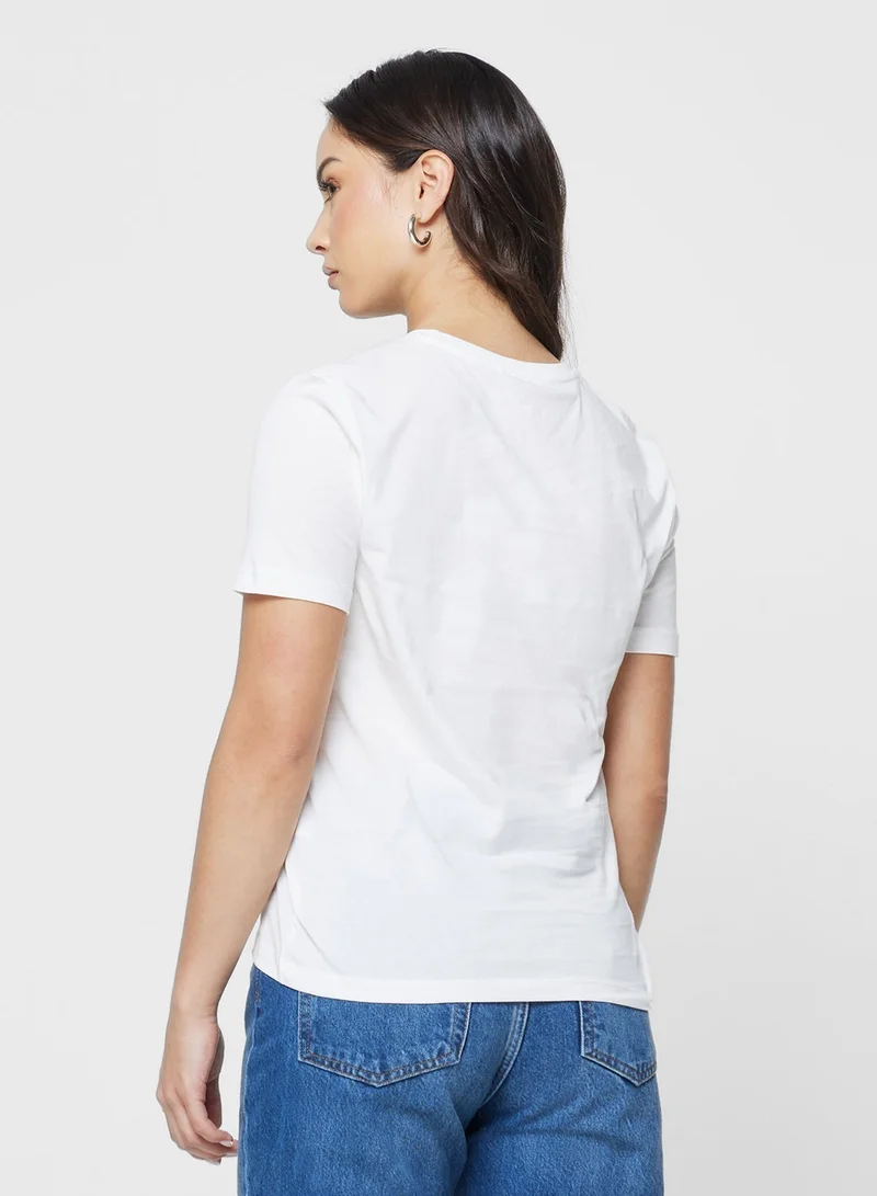 ONLY ONLNITA LIFE Short Sleeve BOW TOP