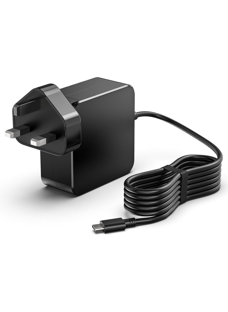 Zexen 65W USB C Laptop Charger Compatible with Lenovo HP Dell for Chromebook Yoga Huawei Samsung Acer MacBook Nintendo Switch USB C PD devices 65W fast charging Universal Adapter - Image 1